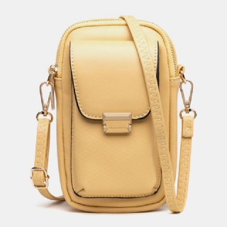 Naisten Kiinteä Vetoketjullinen Puhelinlaukku Crossbody Laukku Olkalaukku