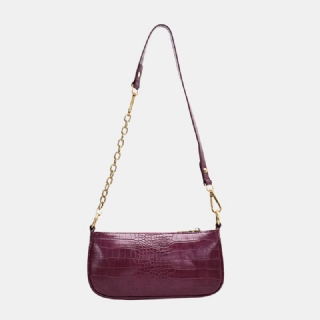 Naisten Krokotiilikuvioinen Olkalaukku Crossbody Laukku