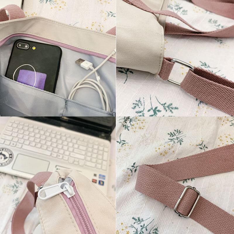 Naisten Nailonkangaskassi Rento Muoti Päivittäinen Olkalaukku Crossbody-laukku Opiskelija Koululaukku