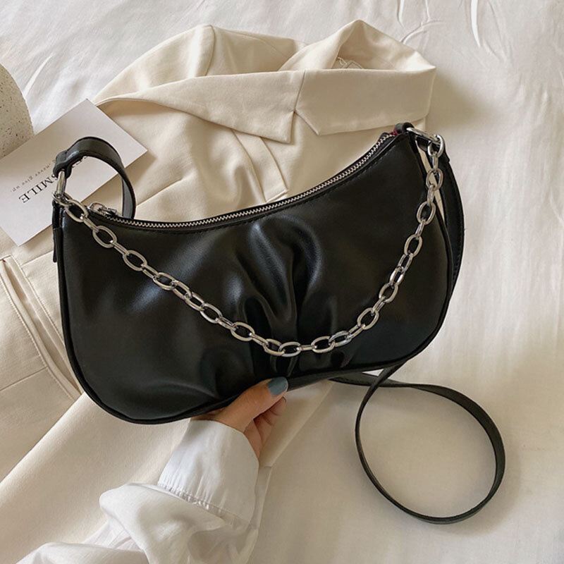 Naisten Solid Fashion-ketjut Laukku Olkalaukku Crossbody-laukku