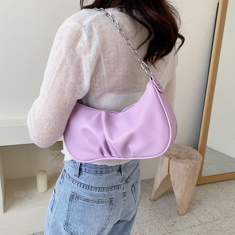 Naisten Solid Fashion-ketjut Laukku Olkalaukku Crossbody-laukku