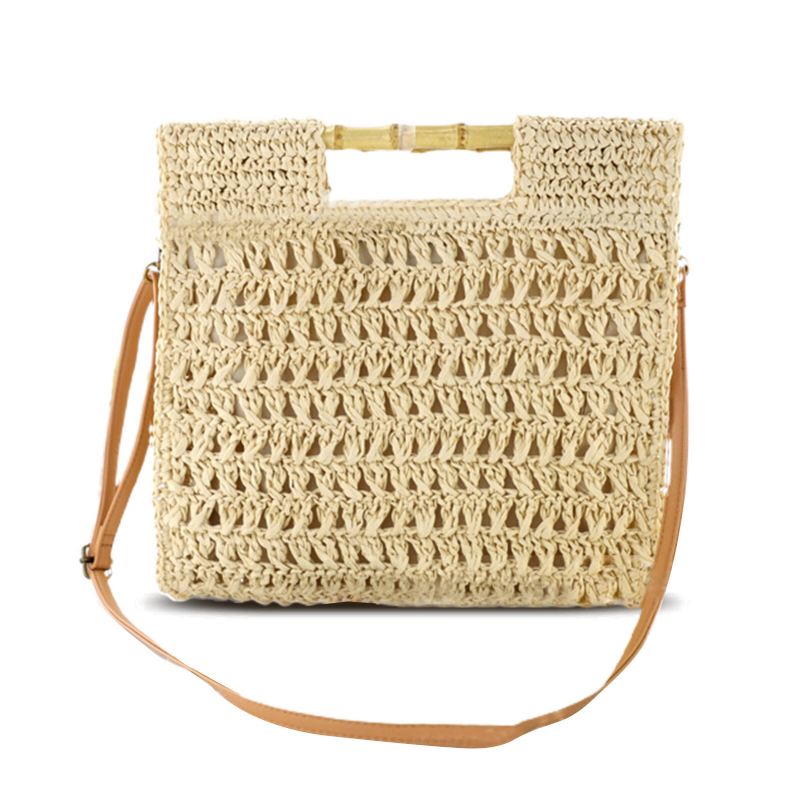 Naisten Straw Elegant Holiday Crossbody Bag Cabriolet Hihna Rento Beach Sweet Käsilaukku