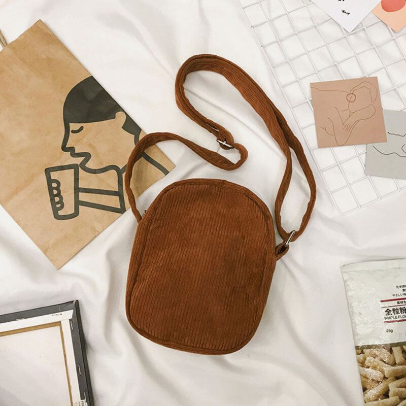 Naisten Vakosametti Retro Yksivärinen Pieni 6 Tuuman Puhelinlaukku Crossbody Laukku