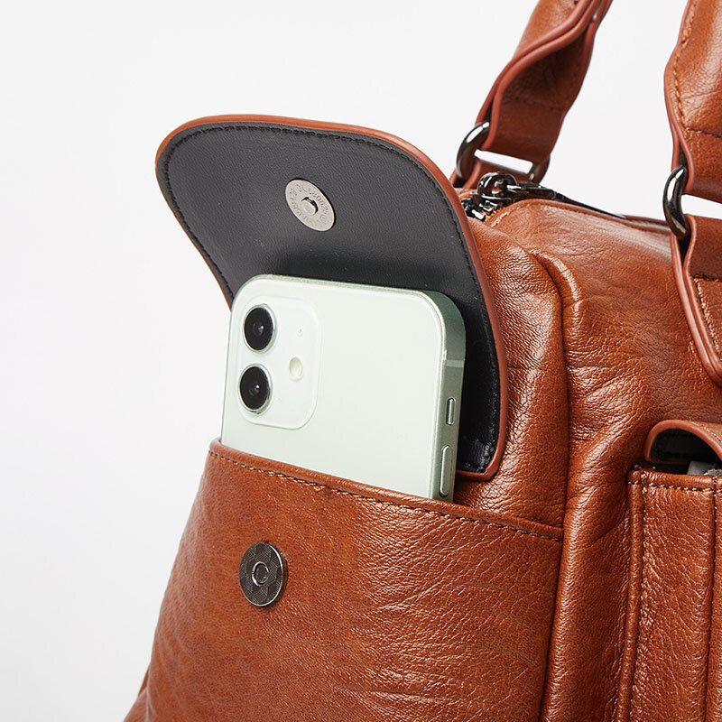 Naisten Viisisakarainen Tähtiriipus Suurikokoinen Crossbody Laukku Monitaskuinen Pehmeä Nahkainen Olkalaukku Käsilaukku