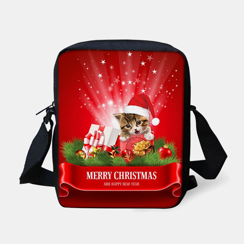 Unisex Lapsi Joulu Söpö Koira Kissa Eläinprintti Pieni Crossbody Laukku Käsilaukku