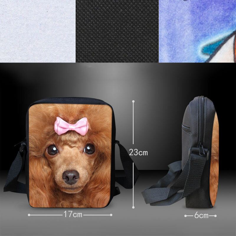 Unisex Lapsi Joulu Söpö Koira Kissa Eläinprintti Pieni Crossbody Laukku Käsilaukku
