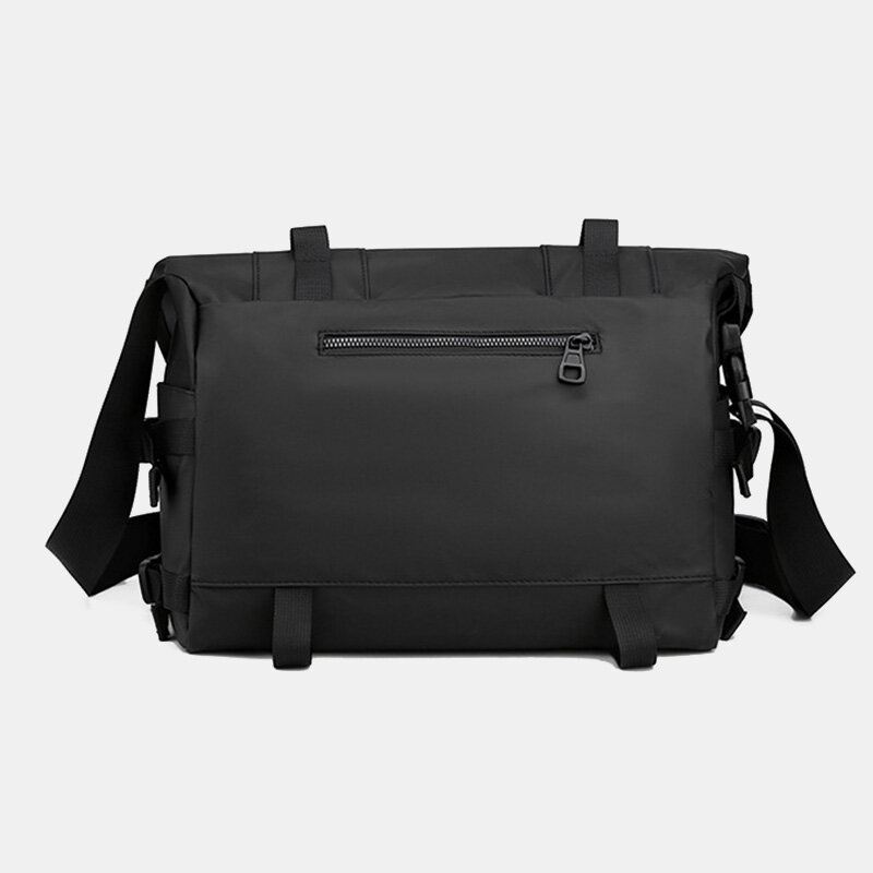 Unisex Nylon Säädettävä Olkahihna Monitaskuiset Crossbody Laukut Rento Taka Varkaudenesto Tasku Olkalaukku Olkalaukku