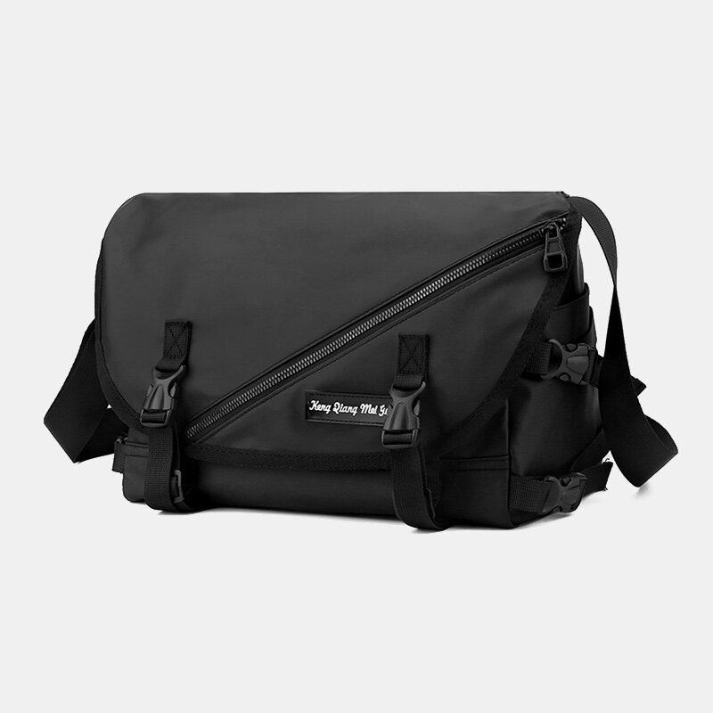 Unisex Suuri Kapasiteetti Takaosa Varkaudenesto Tasku Crossbody Laukut Minimalistinen Solki Nailon Messenger Bag Olkalaukku