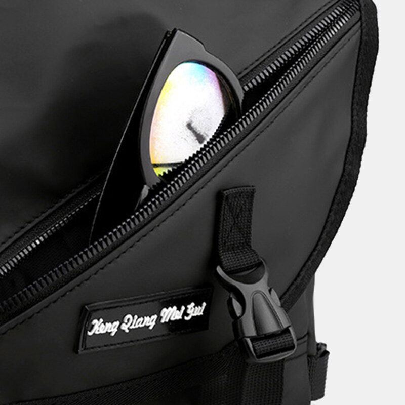 Unisex Suuri Kapasiteetti Takaosa Varkaudenesto Tasku Crossbody Laukut Minimalistinen Solki Nailon Messenger Bag Olkalaukku