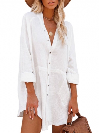 100 % Puuvillaa Solid Leisure Casual Simple Paidat Naisille