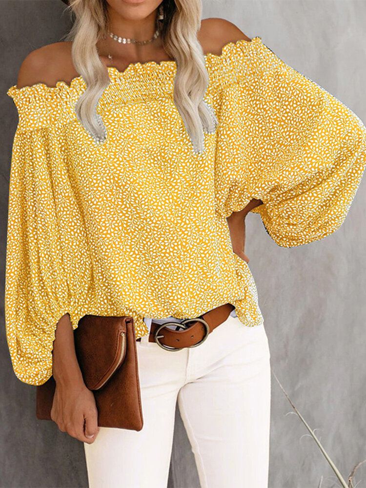 Naisten Olkaimeton Solid European Fashion Holiday Vacation Cozy-paita