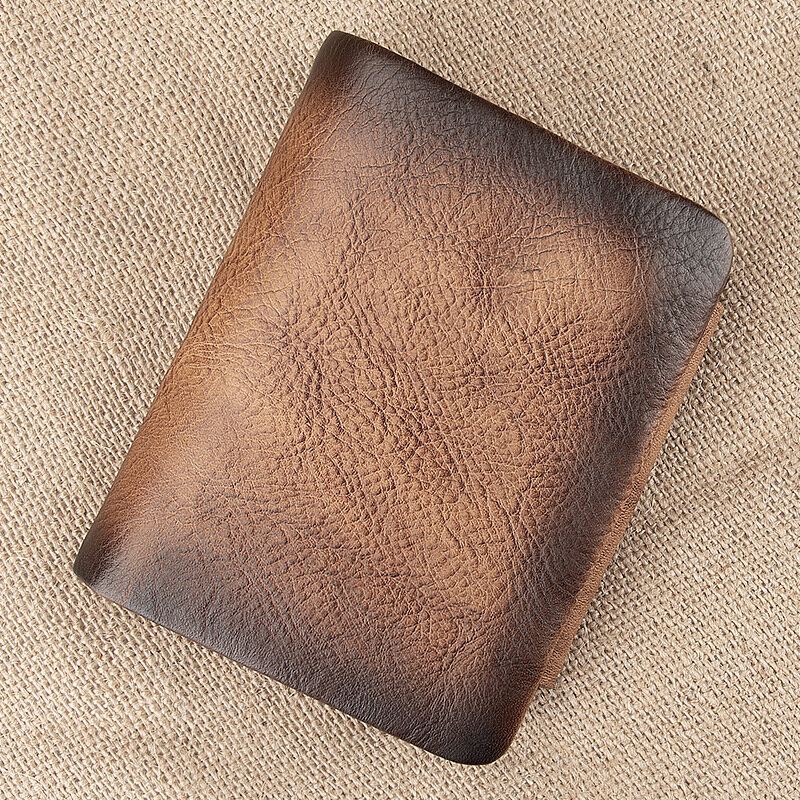 Ekphero Miesten Lehmännahkainen Kolminkertainen Lyhyt Monikorttipaikkakorttikotelo Money Clip Ajokorttilompakot