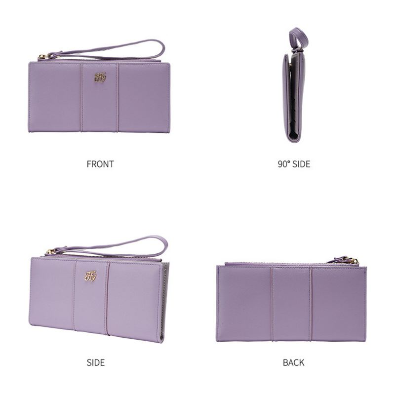 Joseko Naisten Tekonahkainen Monikorttipaikka Bifold Vetoketju Pitkä Lompakko Clutch Laukut