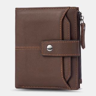 Miesten Lyhyt Bifold Rfid-estolompakko Retro Casual Multi-card Slot Card-kotelo Lehmännahkainen Ajokorttilompakko