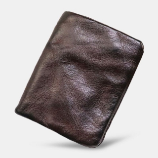 Miesten Monikorttipaikkakorttipidike Taitettava Kasviparkittu Nahka Lompakko Money Clip Kolikkokukkaro