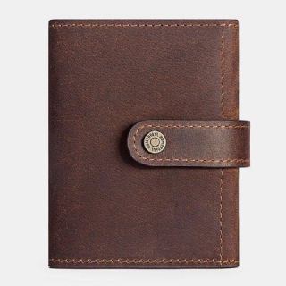 Miesten Retro Kolminkertainen Rfid Estävä Antimagneettinen Lompakko Aito Nahka 9 Korttipaikka Korttikotelo Kolikko Kukkaro