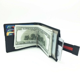 Miesten Slim Bifold Rfid-estolompakot Retro Casual Aito Nahka Lyhyt Monikorttipaikka Korttipidike Rahaklipsi