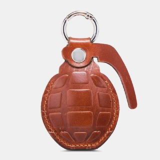 Miesten Vintage Aitoa Nahkaa Oleva Yksivärinen Airtag Tracker-avaimenperälompakko