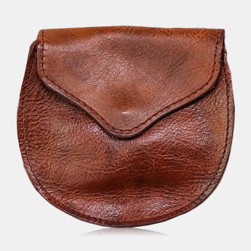 Miesten Yksivärinen Aitoa Nahkaa Hasp Lompakko Retro Suurikapasiteettinen Korttipidike Money Clip Kolikkokukkaro