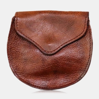 Miesten Yksivärinen Aitoa Nahkaa Hasp Lompakko Retro Suurikapasiteettinen Korttipidike Money Clip Kolikkokukkaro
