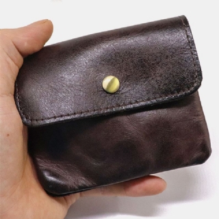 Unisex Aitoa Nahkaa Monikorttipaikkainen Korttikotelo Monitoiminen Kolikkokukkaro Lehmännahkainen Pieni Lompakko