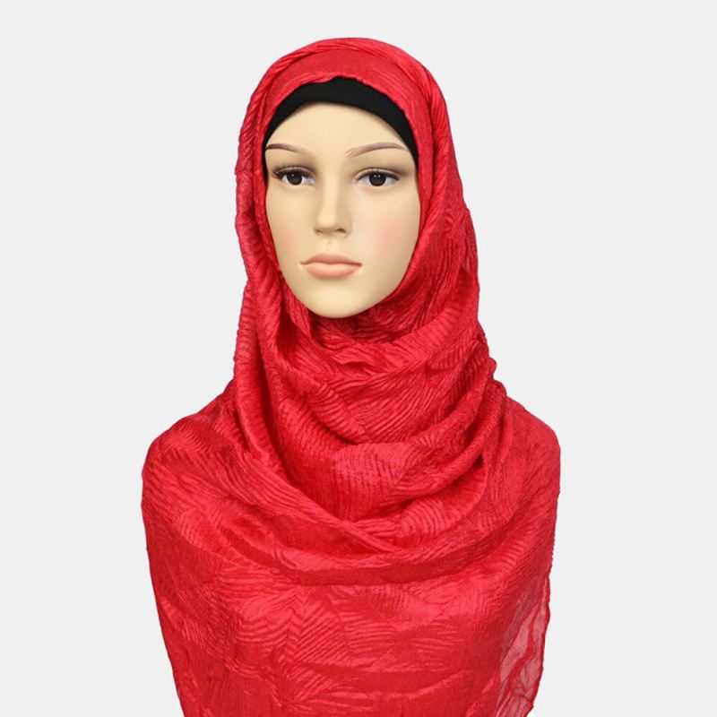 Naisten Polyesteri Yksivärinen Silkki Etninen Turbaani Hijab