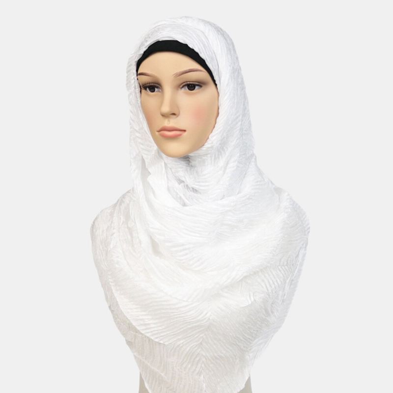 Naisten Polyesteri Yksivärinen Silkki Etninen Turbaani Hijab
