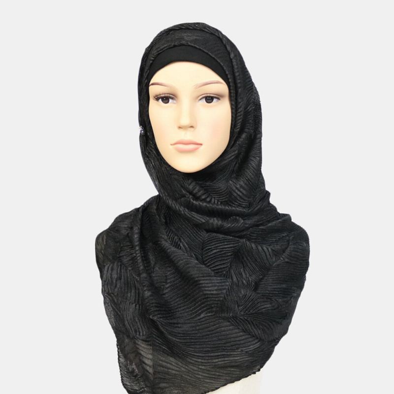 Naisten Polyesteri Yksivärinen Silkki Etninen Turbaani Hijab