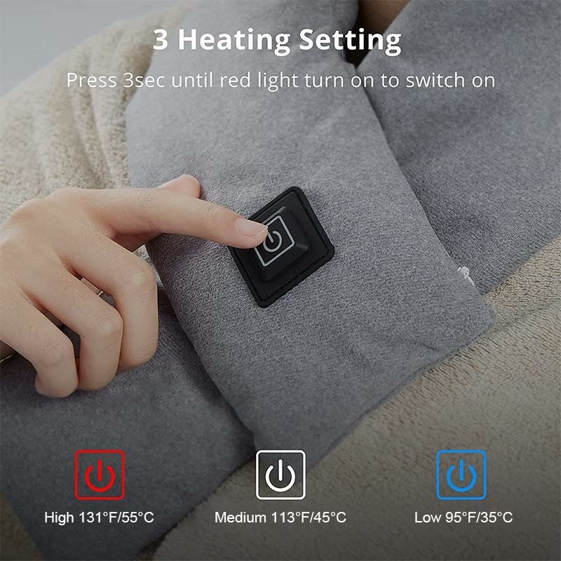 Unisex Fleece Puuvilla Älykäs Lämmityshuivi Usb Talvi Sähkölämmitteinen Huivi Kaulansuoja Kylmälataushuivi