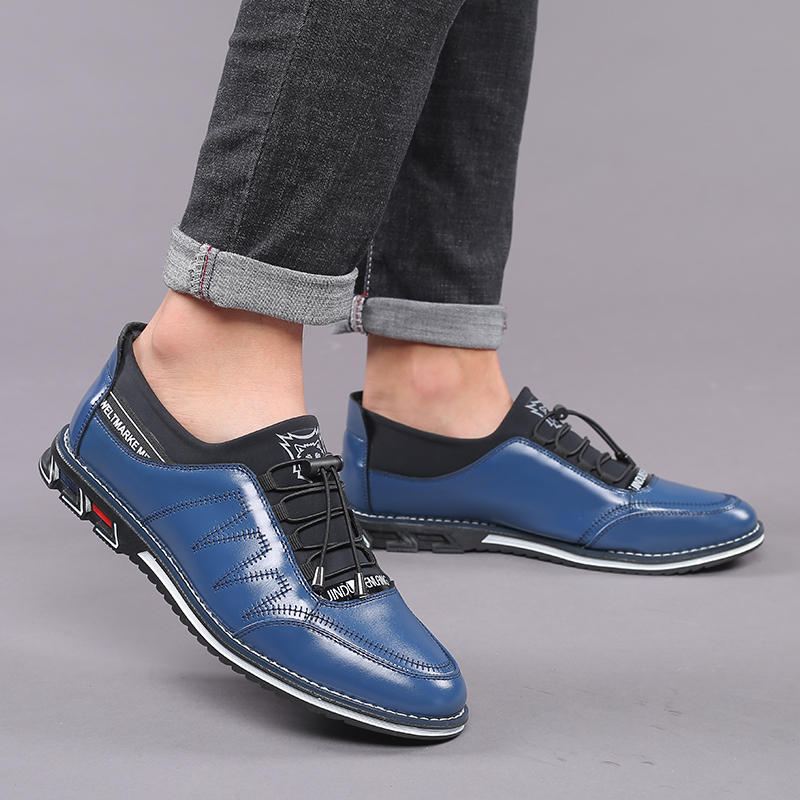Lehmän Haljasnahka-mauste Elastinen Casual Business Oxfords