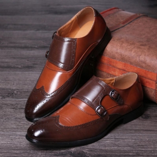 Miesten Brogue Carved Casual Yritystoimisto Nahka Oxfords