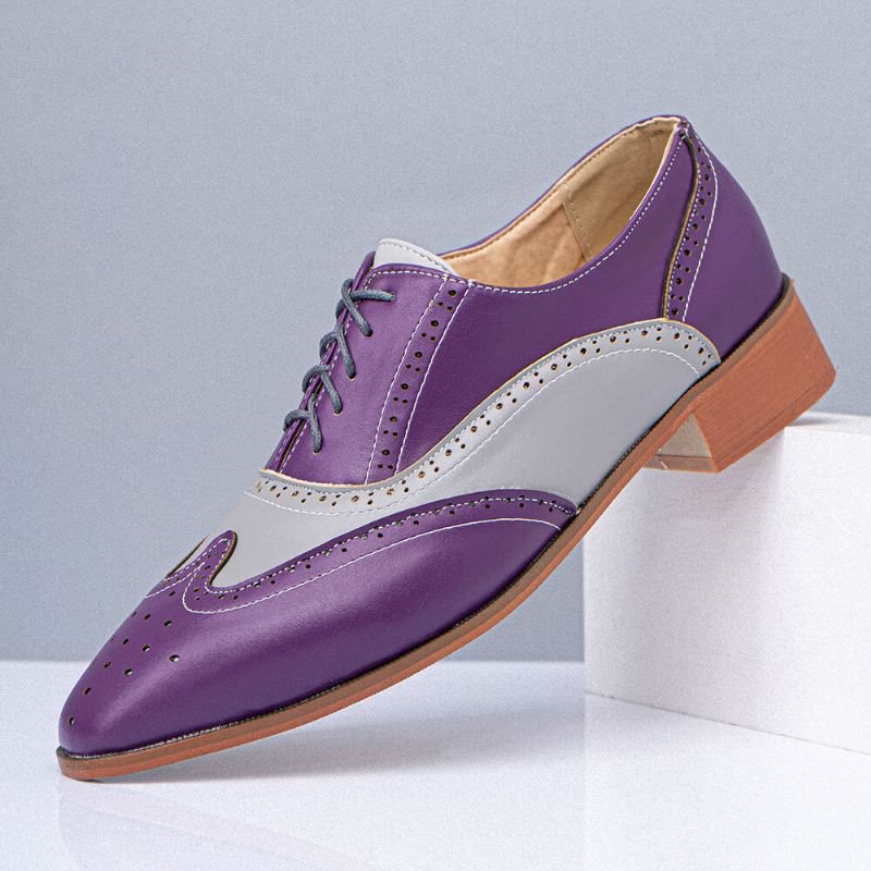 Miesten Suurikokoiset Teräväkärkiset Varvasvärit Estävät Hollow Out Business Oxfords-kengät