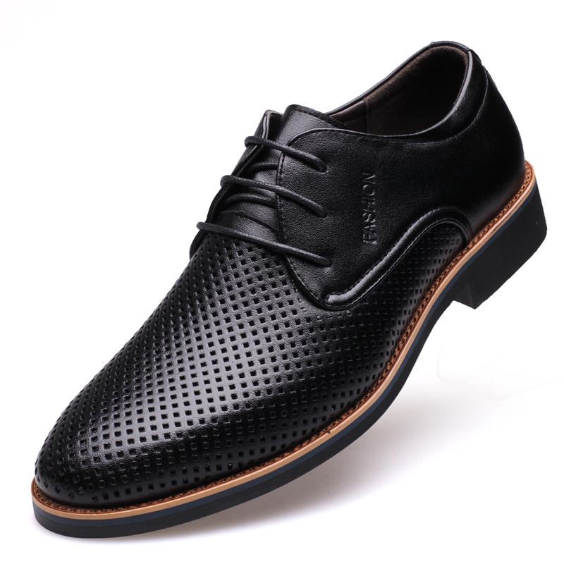 Mikrokuituliina Hengittävä Hollow Out Business Casual Oxfords