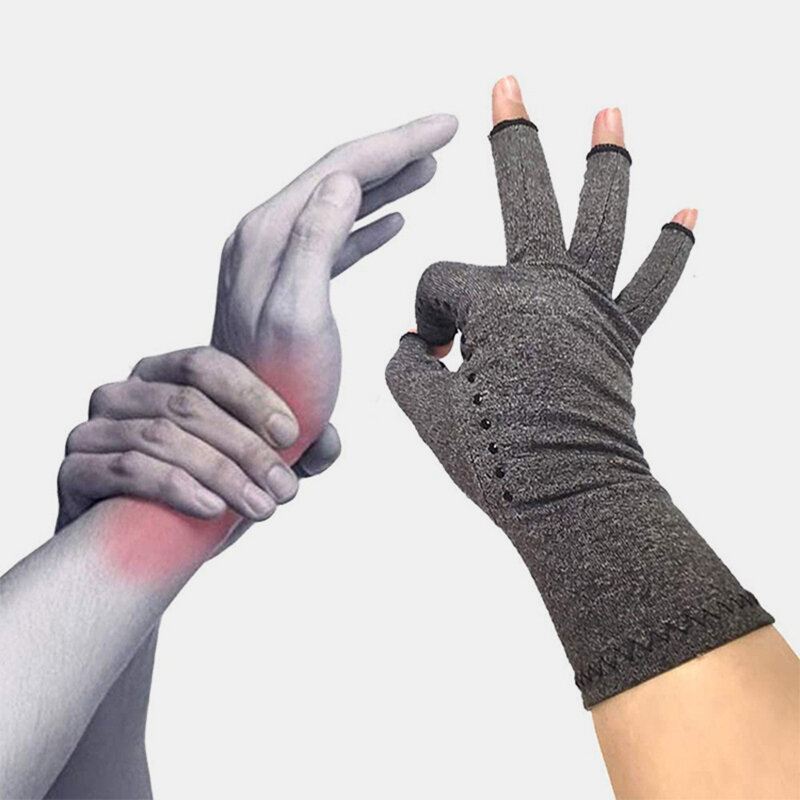 Neulominen Sormettomat Magneettiset Käsineet Niveltulehdus Käsineet Outdoor Sport Fitness Silikonikäsineet