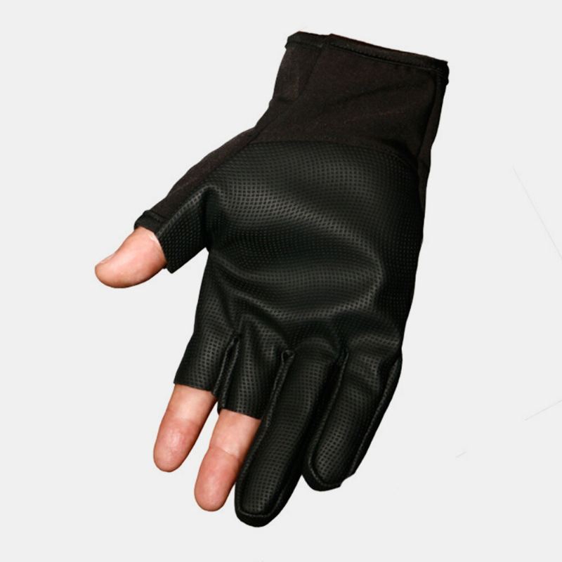 Unisex Puolisormi Vedenpitävä Outdoor Sport Reding Kalastus Liukumattomat Nahkakäsineet