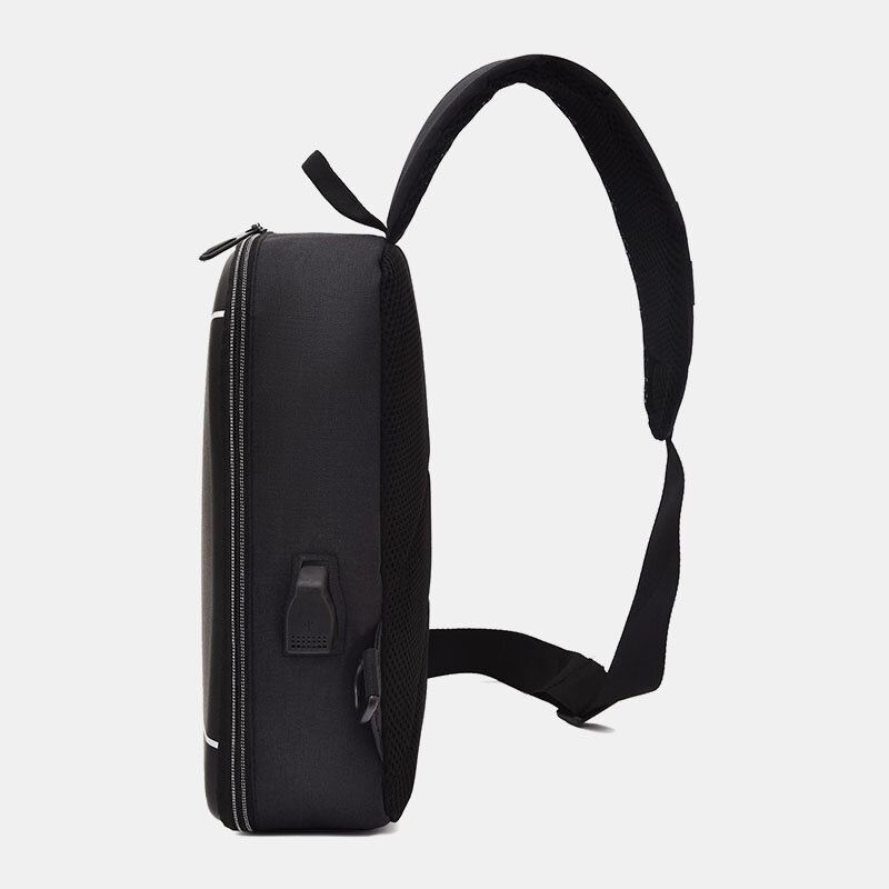 Miesten Nylon Usb-lataus Casual Outdoor Lyhyt Rintalaukku Olkalaukku