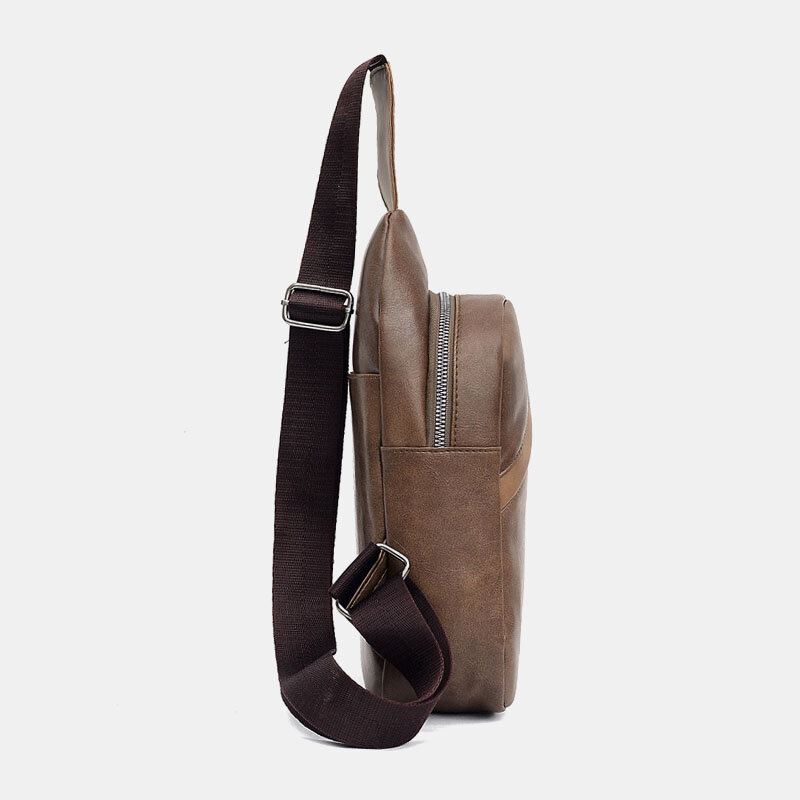 Miesten Suuren Kapasiteetin Kuulokeaukko Business Multi-tasku Crossbody Bag Rintalaukku Sling Bag