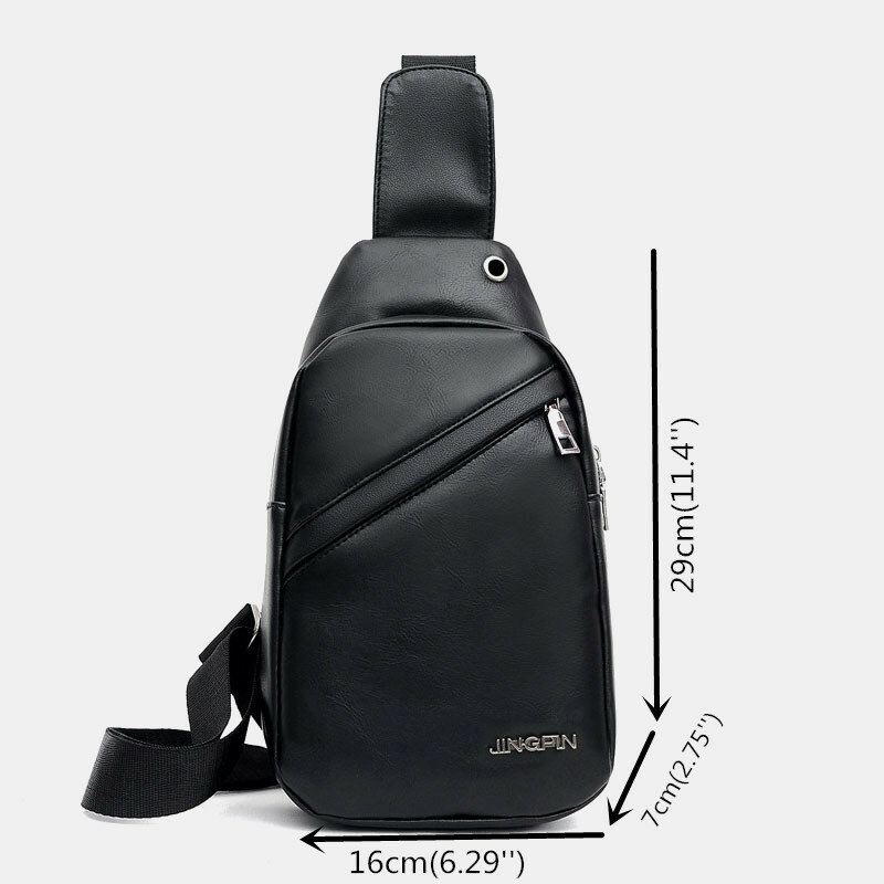 Miesten Suuren Kapasiteetin Kuulokeaukko Business Multi-tasku Crossbody Bag Rintalaukku Sling Bag