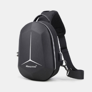Miesten Suuren Kapasiteetin Usb-lataus Monikerroksinen Vedenpitävä Crossbody Bag Rintalaukku Sling Bag