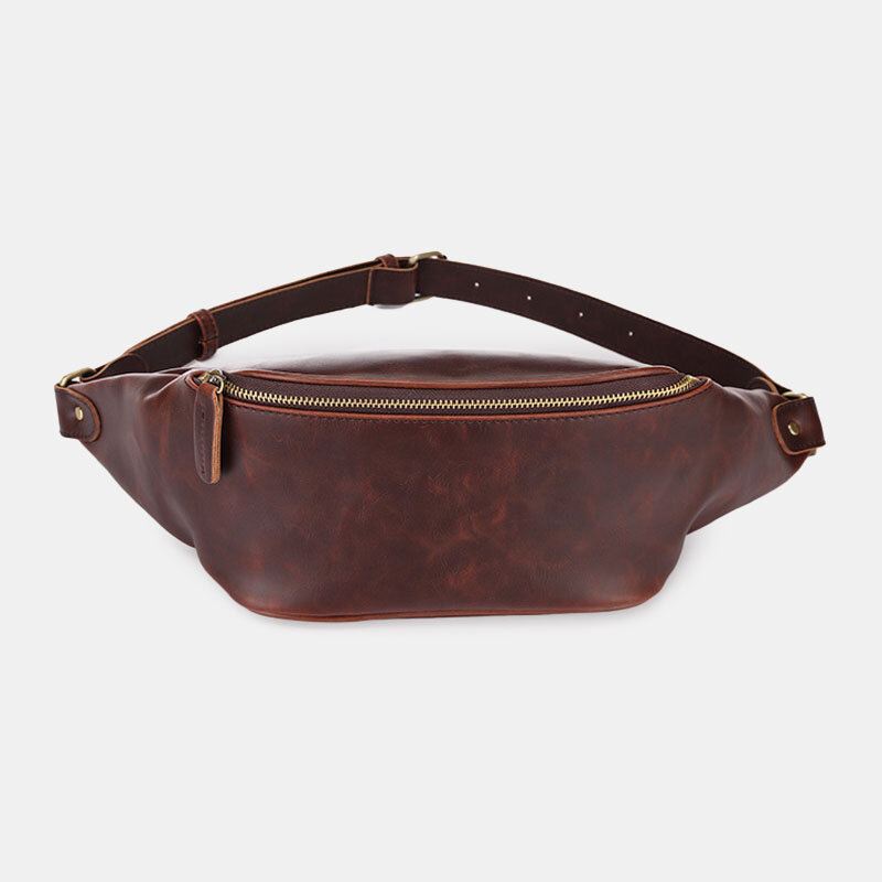 Miesten Tekonahka Retro Sport Multi-carry Vyölaukku Sling Bag Rintalaukku