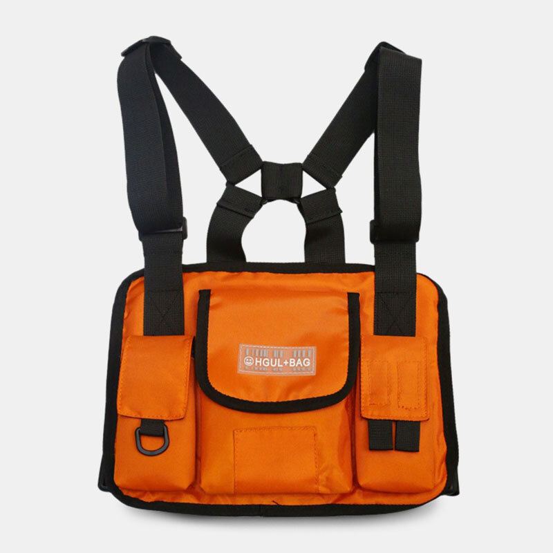 Unisex Oxford Kangaskirjainkuvio Monitaskuinen Tactical Laukku Rintalaukku Reppu