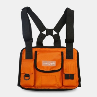Unisex Oxford Kangaskirjainkuvio Monitaskuinen Tactical Laukku Rintalaukku Reppu