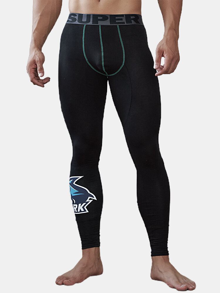 Miesten Printti Slim Fit Kotivaatteet Puuvilla Leggingsit Keskivyötäröllä Yöpuvut Alaosa