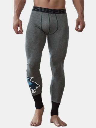 Miesten Printti Slim Fit Kotivaatteet Puuvilla Leggingsit Keskivyötäröllä Yöpuvut Alaosa