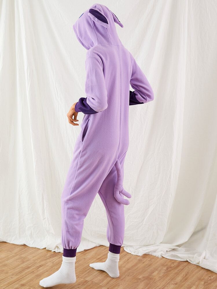 Naiset Söpö Anime Elves Graphics Fleece One Piece Home-hupullinen Haalari Kodikas Kotiasu