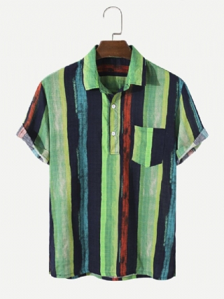 Miesten 100 % Puuvillaa Vintage Raidalliset Taskupaidat