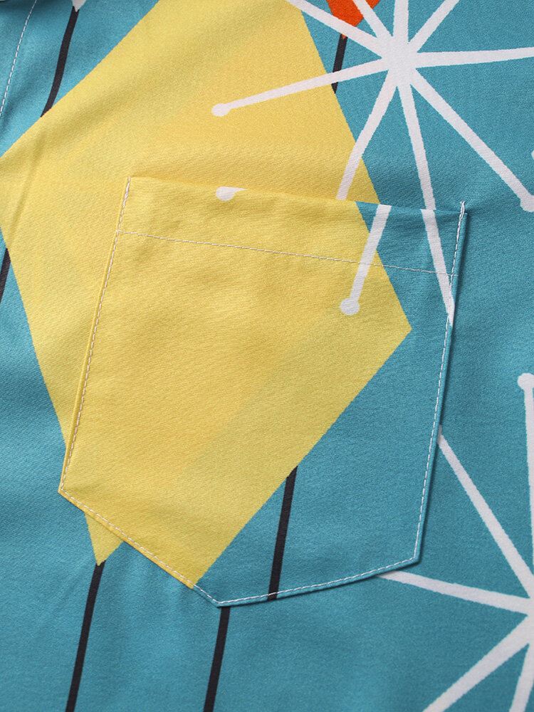 Miesten Argyle Pattern Pocket Pehmeä Vapaa-aika Kaikki Yhteensopivat Ihoystävälliset Paidat
