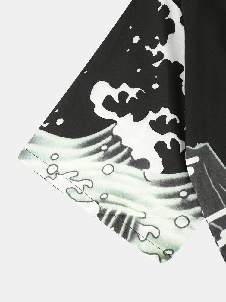 Miesten Kimonokuvioinen Chinoiserie Dragon-kaksiosaiset Asut