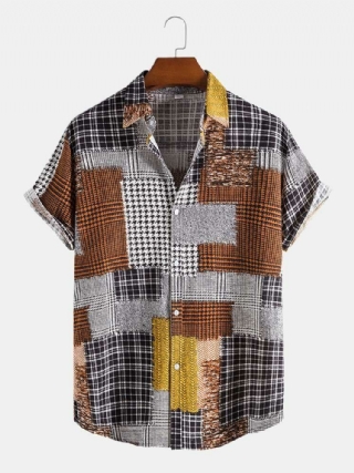 Miesten Lomaruudulliset Houndstooth-väripaidat