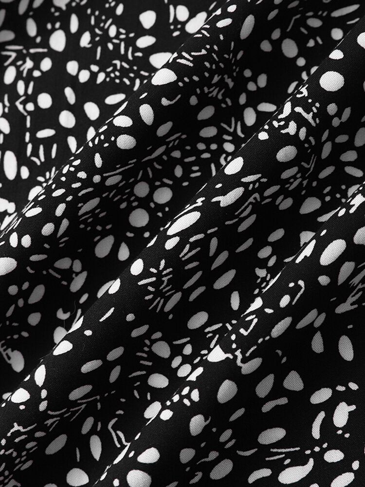 Miesten Retro Ditsy Floral Fit Ihoystävälliset Kaikki Yhteensopivat Etunapit Paidat